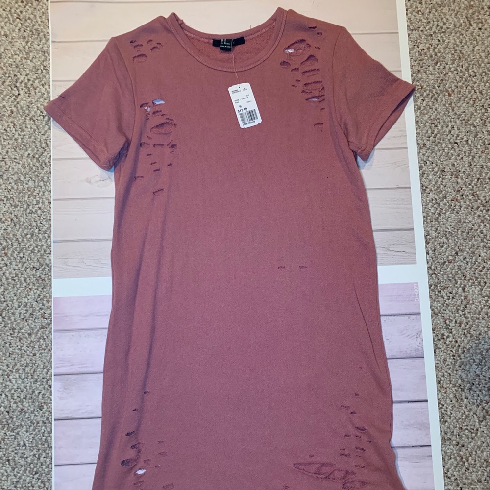“Destroyed” tunic dress